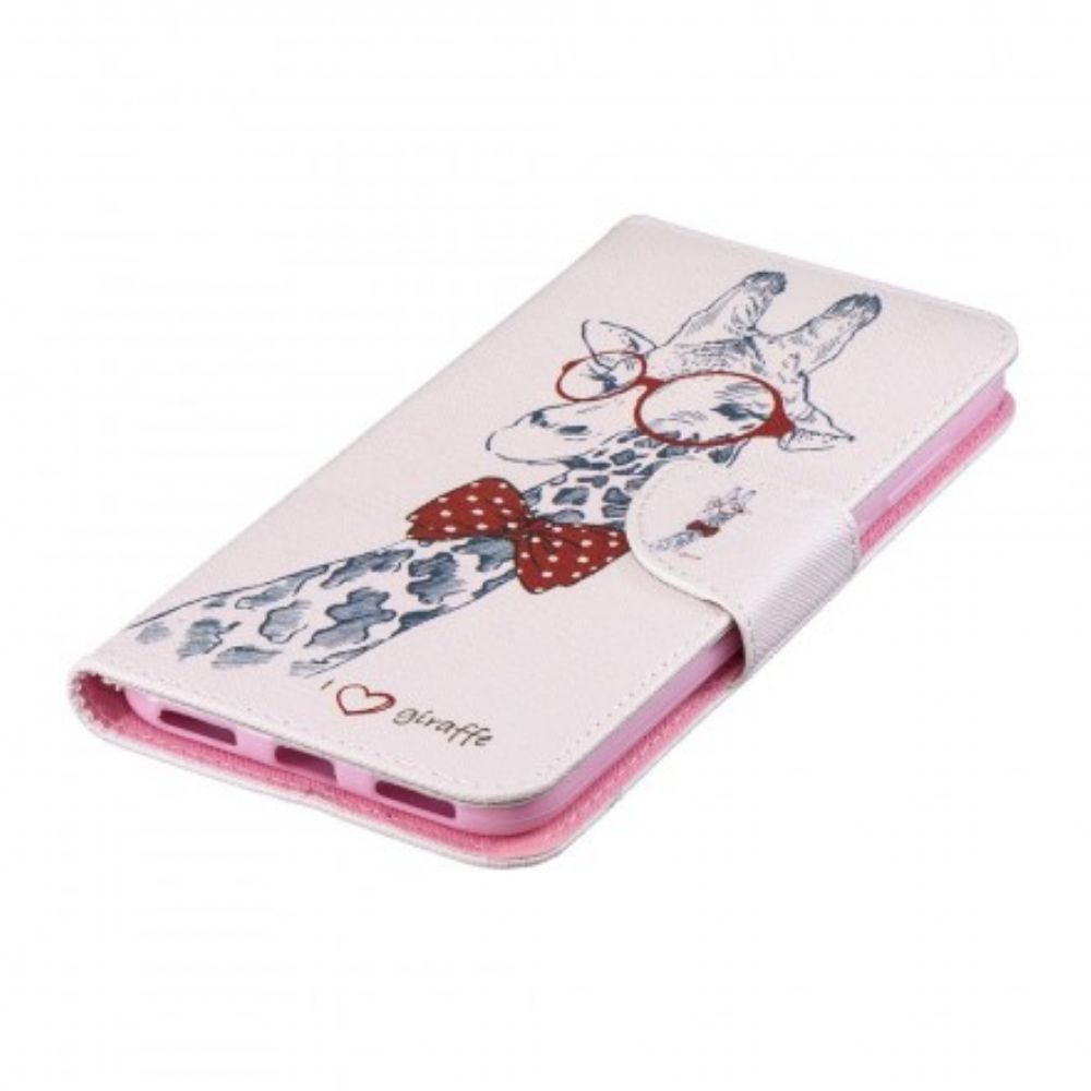 Flip Case Für Huawei Y7 2024 Nerdige Giraffe