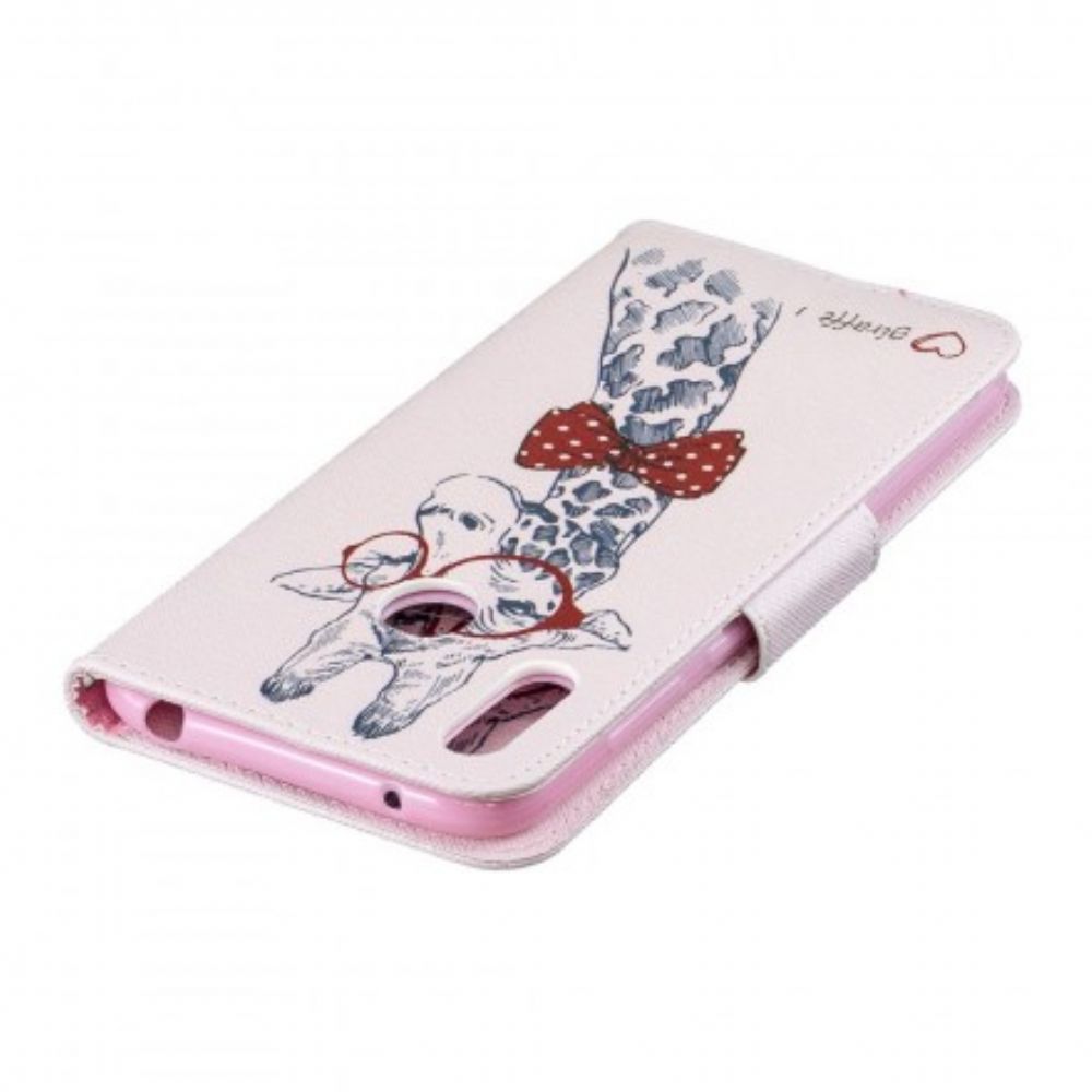 Flip Case Für Huawei Y7 2024 Nerdige Giraffe