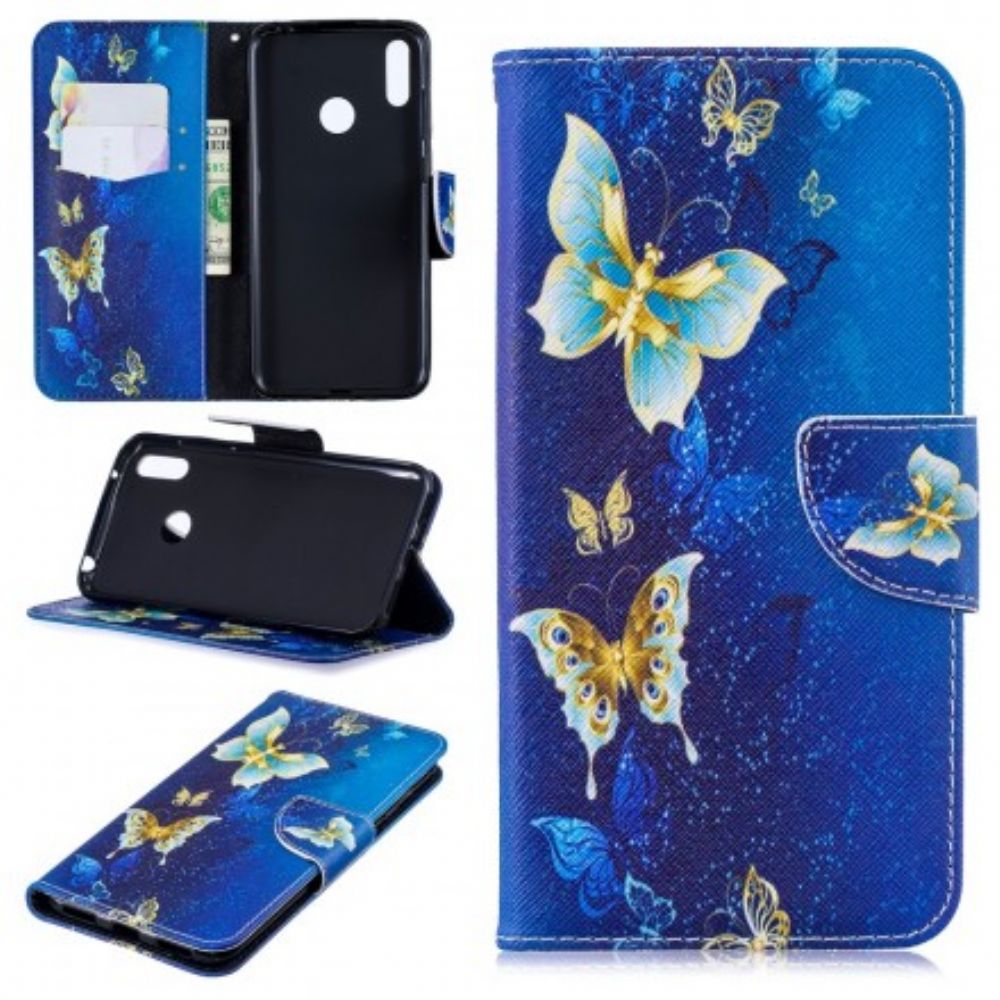 Flip Case Für Huawei Y7 2024 Schmetterlinge In Der Nacht