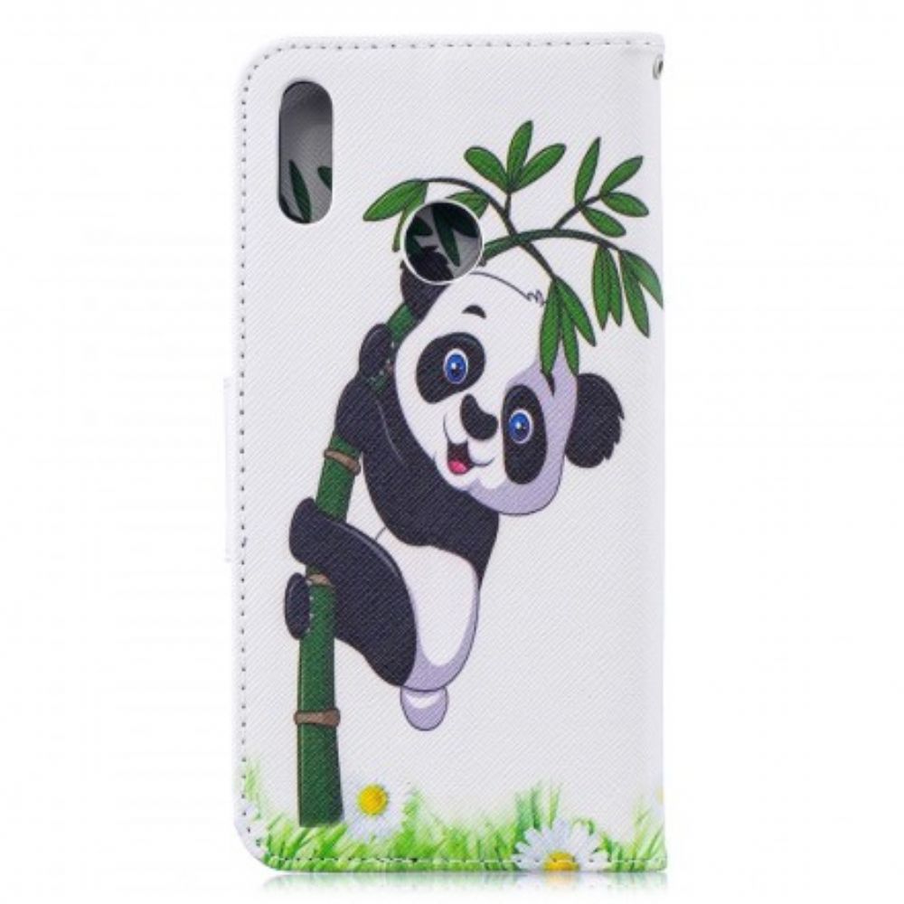 Lederhüllen Für Huawei Y7 2024 Panda Auf Bambus