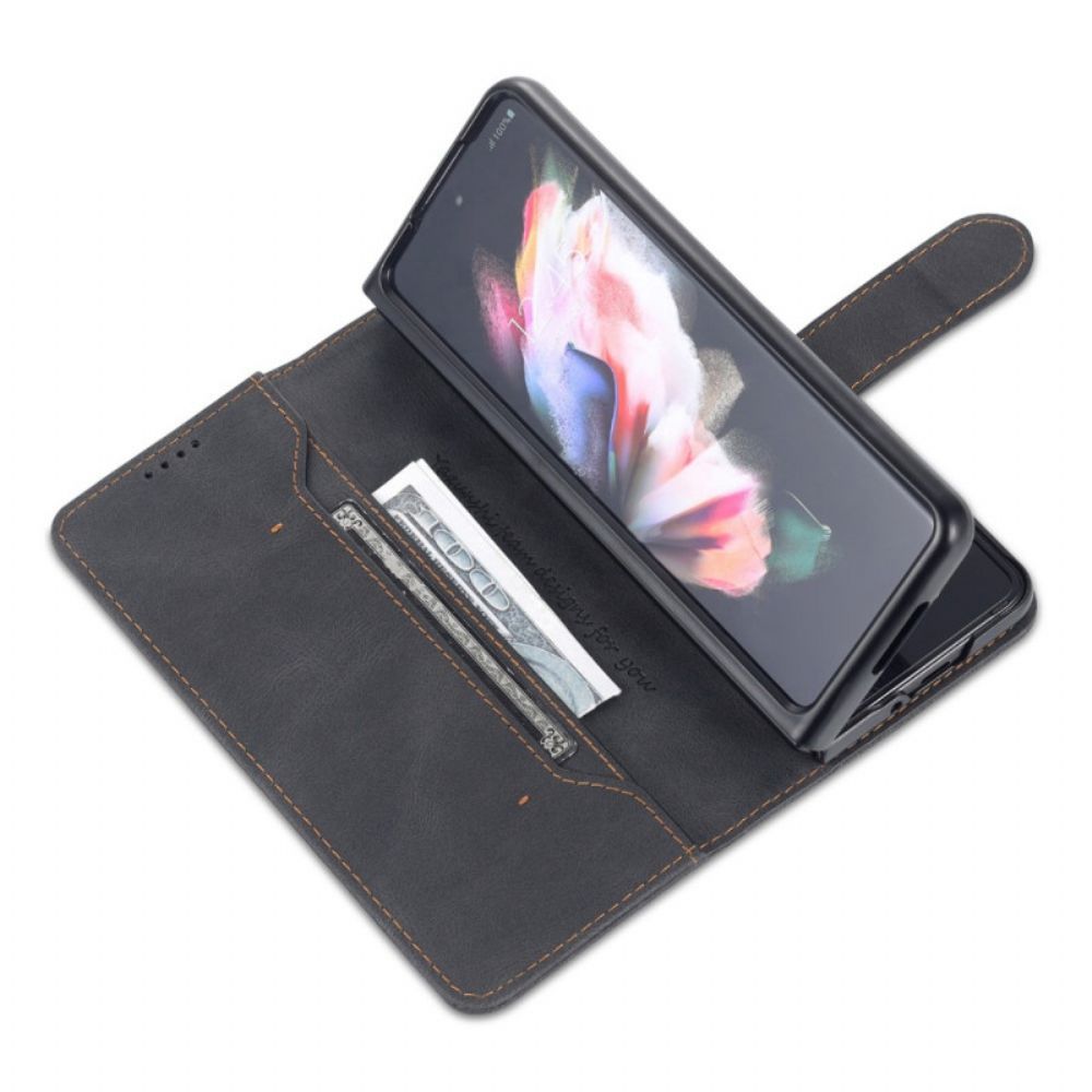 Flip Case Für Samsung Galaxy Z Fold 3 5G Azns-lederstil