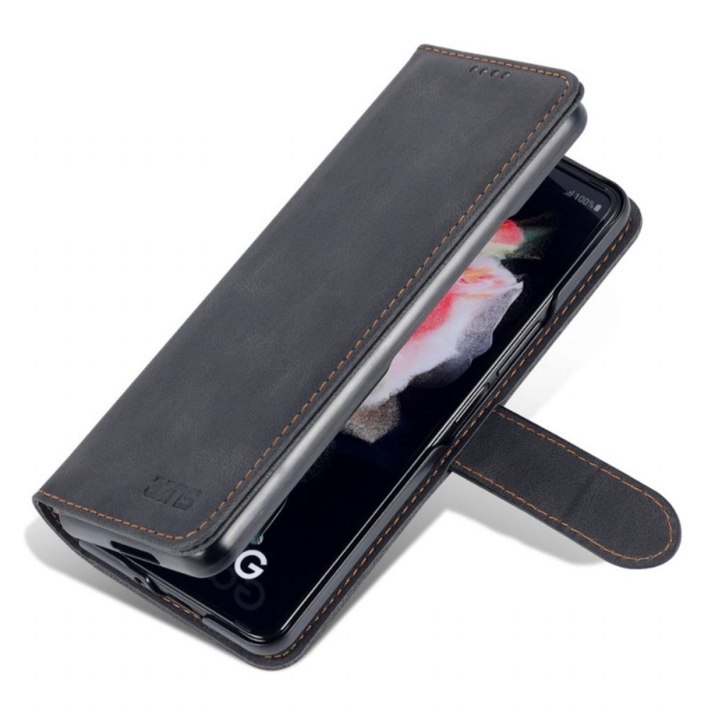 Flip Case Für Samsung Galaxy Z Fold 3 5G Azns-lederstil