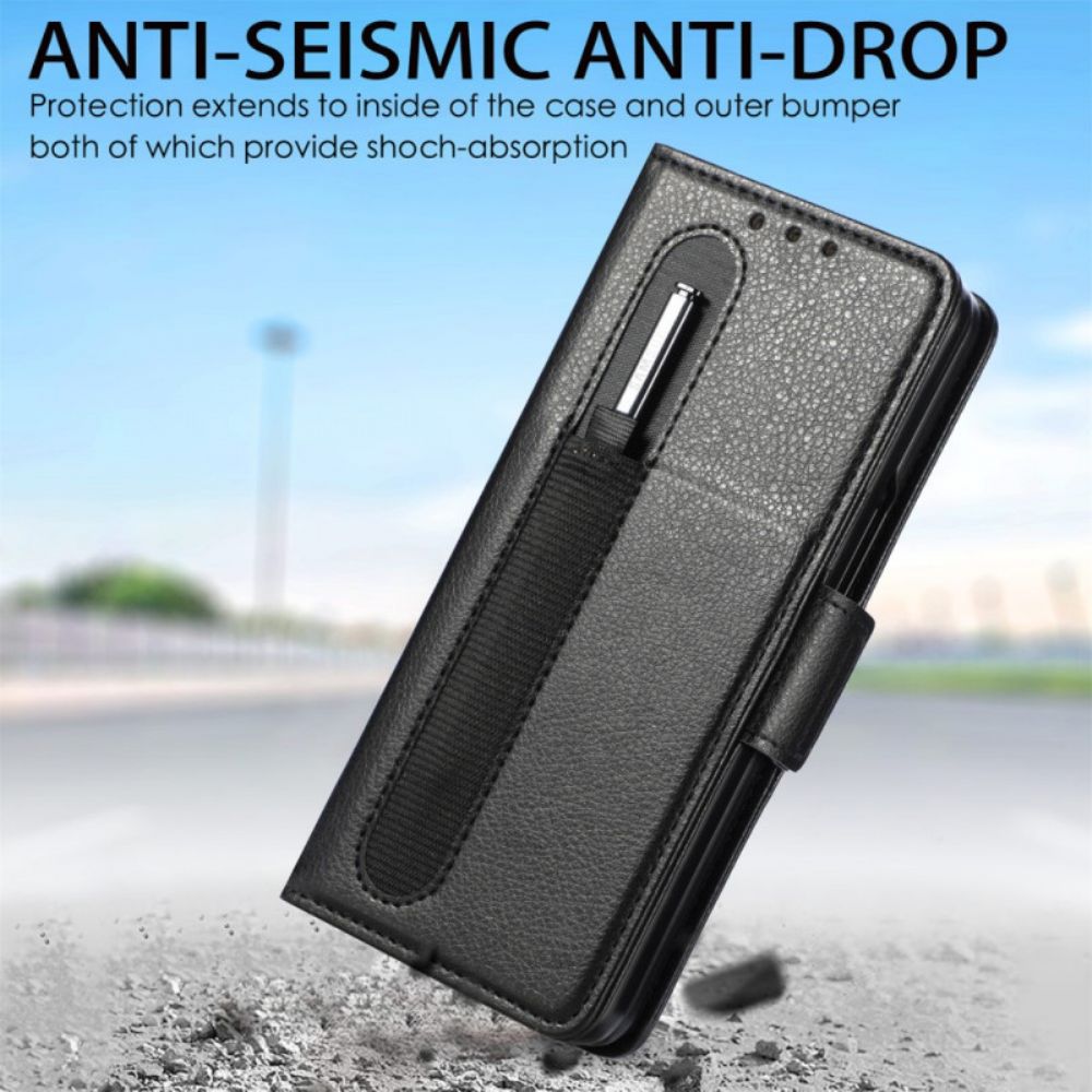 Flip Case Für Samsung Galaxy Z Fold 3 5G Caseneo-ledereffekt