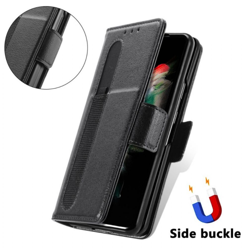 Flip Case Für Samsung Galaxy Z Fold 3 5G Caseneo-ledereffekt