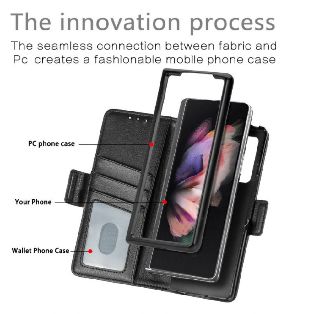 Flip Case Für Samsung Galaxy Z Fold 3 5G Caseneo-ledereffekt