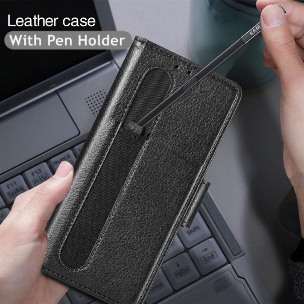 Flip Case Für Samsung Galaxy Z Fold 3 5G Caseneo-ledereffekt