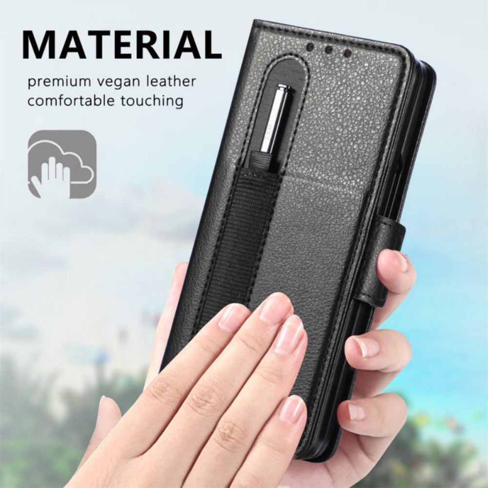 Flip Case Für Samsung Galaxy Z Fold 3 5G Caseneo-ledereffekt