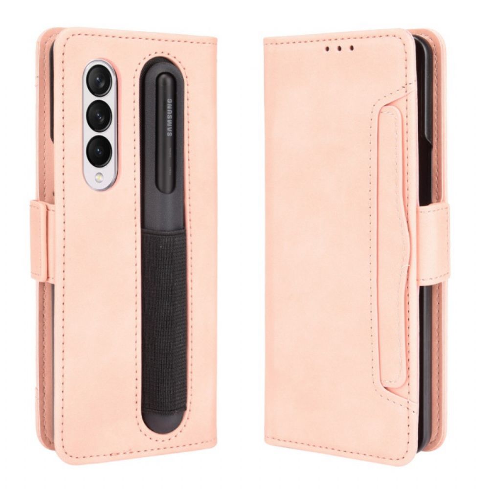 Flip Case Für Samsung Galaxy Z Fold 3 5G Erstklassiger Stifthalter