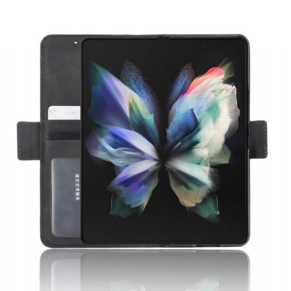 Flip Case Für Samsung Galaxy Z Fold 3 5G Erstklassiger Stifthalter