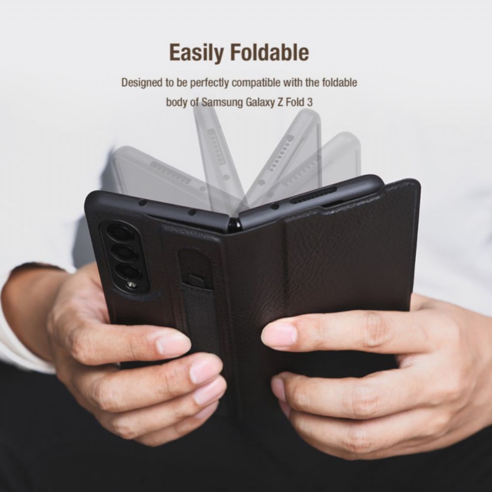 Flip Case Für Samsung Galaxy Z Fold 3 5G Kunstleder Nillkin