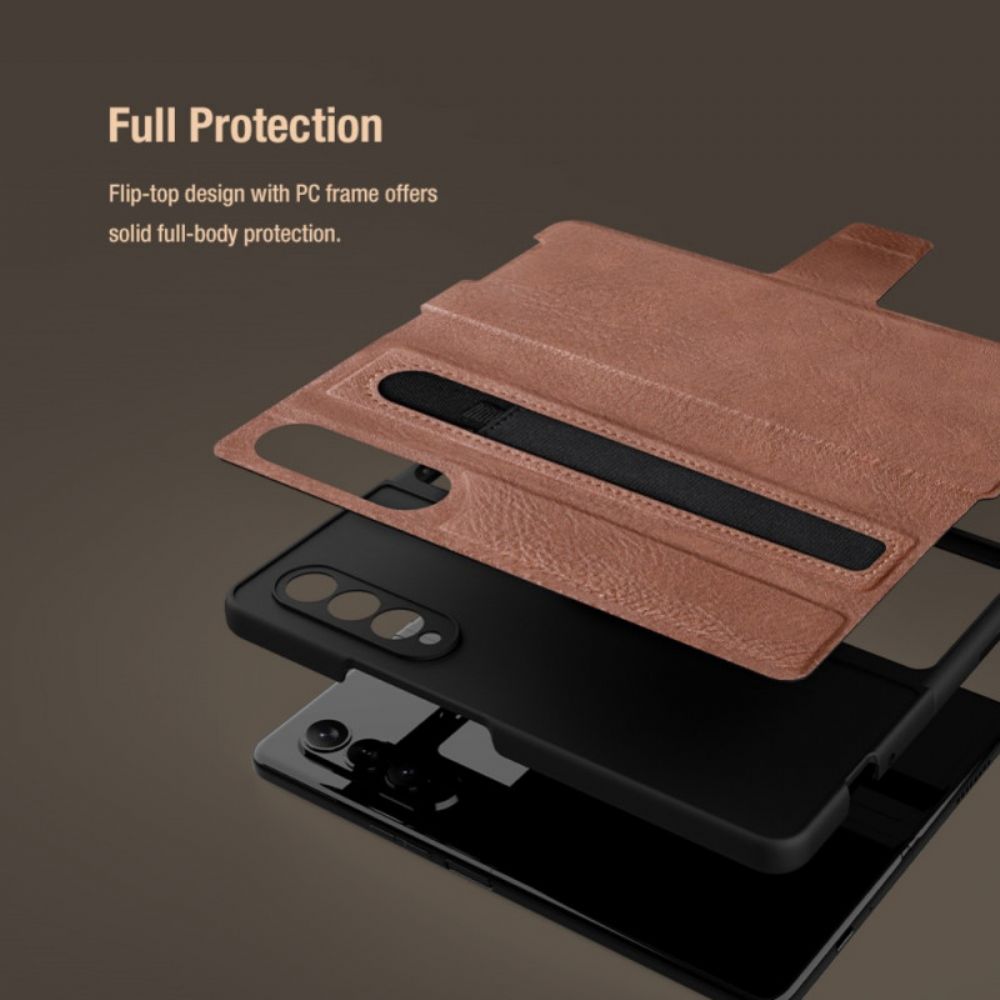 Flip Case Für Samsung Galaxy Z Fold 3 5G Kunstleder Nillkin