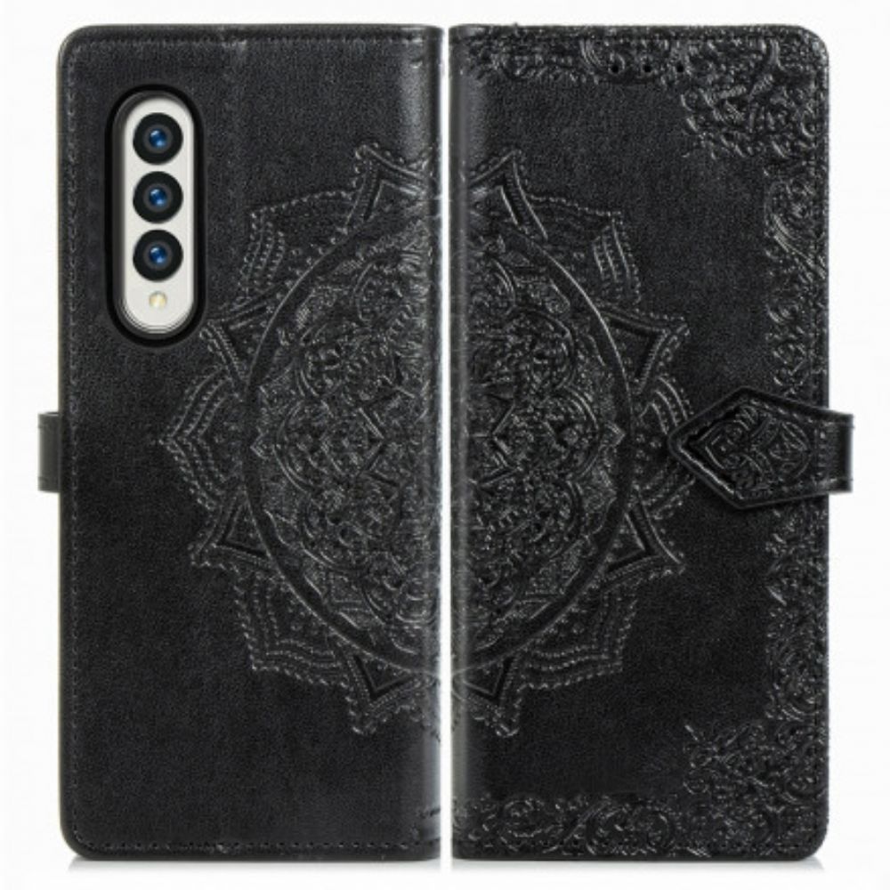 Flip Case Für Samsung Galaxy Z Fold 3 5G Mandala Aus Dem Mittelalter