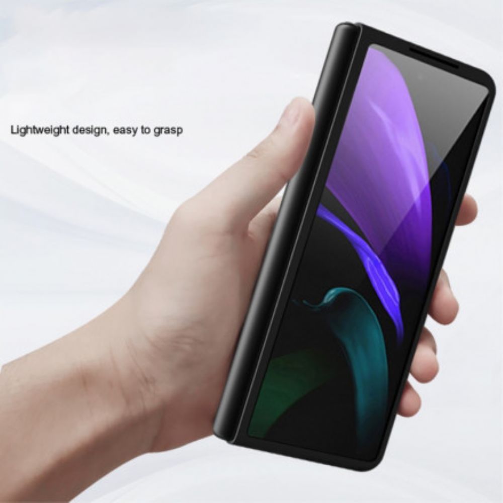 Handyhülle Für Samsung Galaxy Z Fold 3 5G Linie Kohlefaser