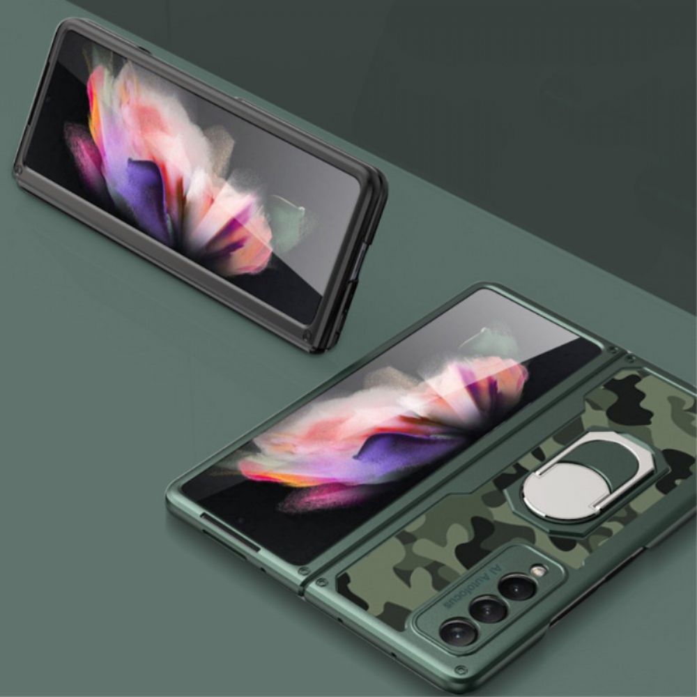 Handyhülle Für Samsung Galaxy Z Fold 3 5G Litschi-leder-ring-stütze Gkk