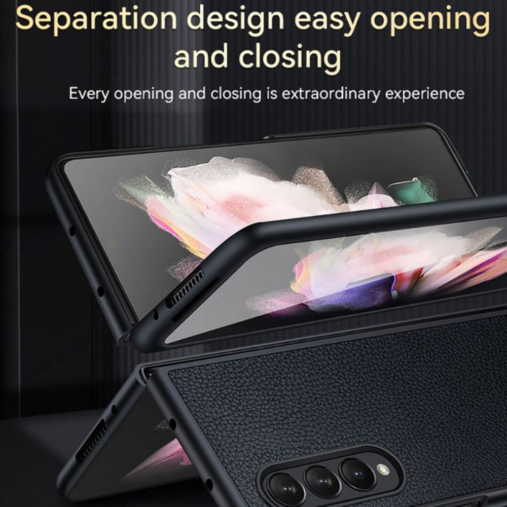 Handyhülle Für Samsung Galaxy Z Fold 3 5G Litschi-leder-stil Sulada