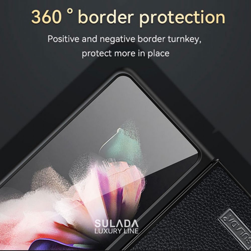 Handyhülle Für Samsung Galaxy Z Fold 3 5G Litschi-leder-stil Sulada