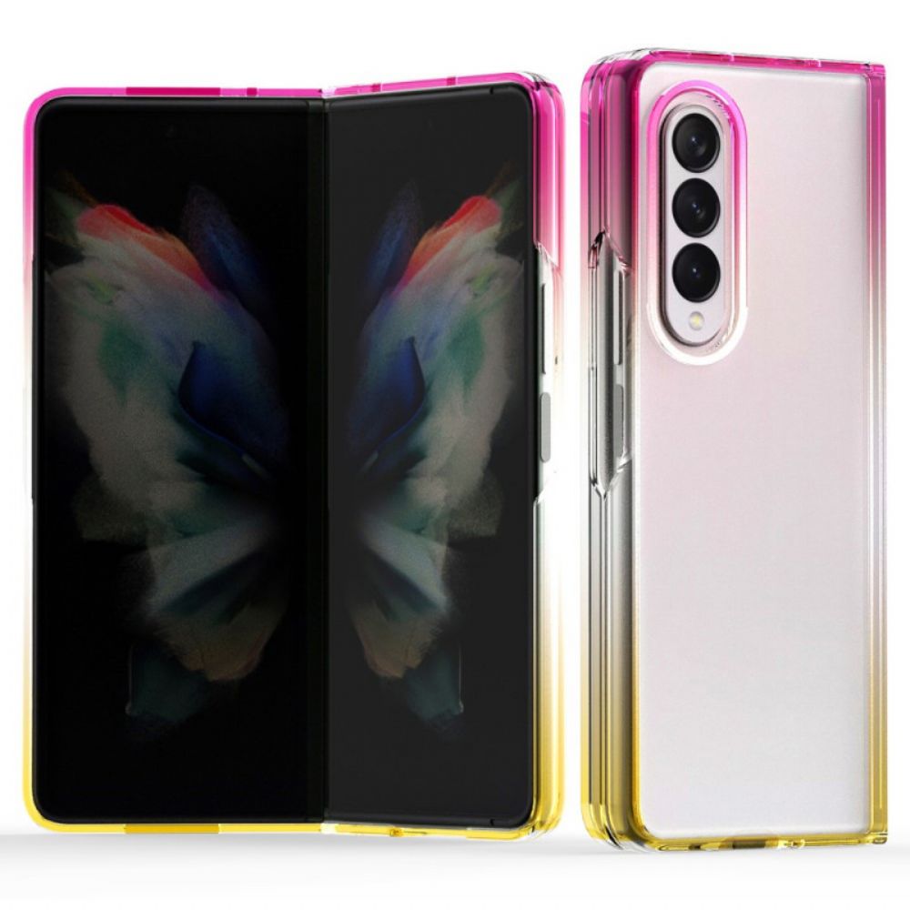 Handyhülle Für Samsung Galaxy Z Fold 3 5G Transparente Verlaufsfarbe