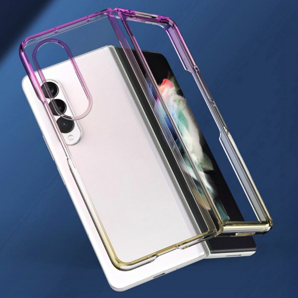 Handyhülle Für Samsung Galaxy Z Fold 3 5G Transparente Verlaufsfarbe