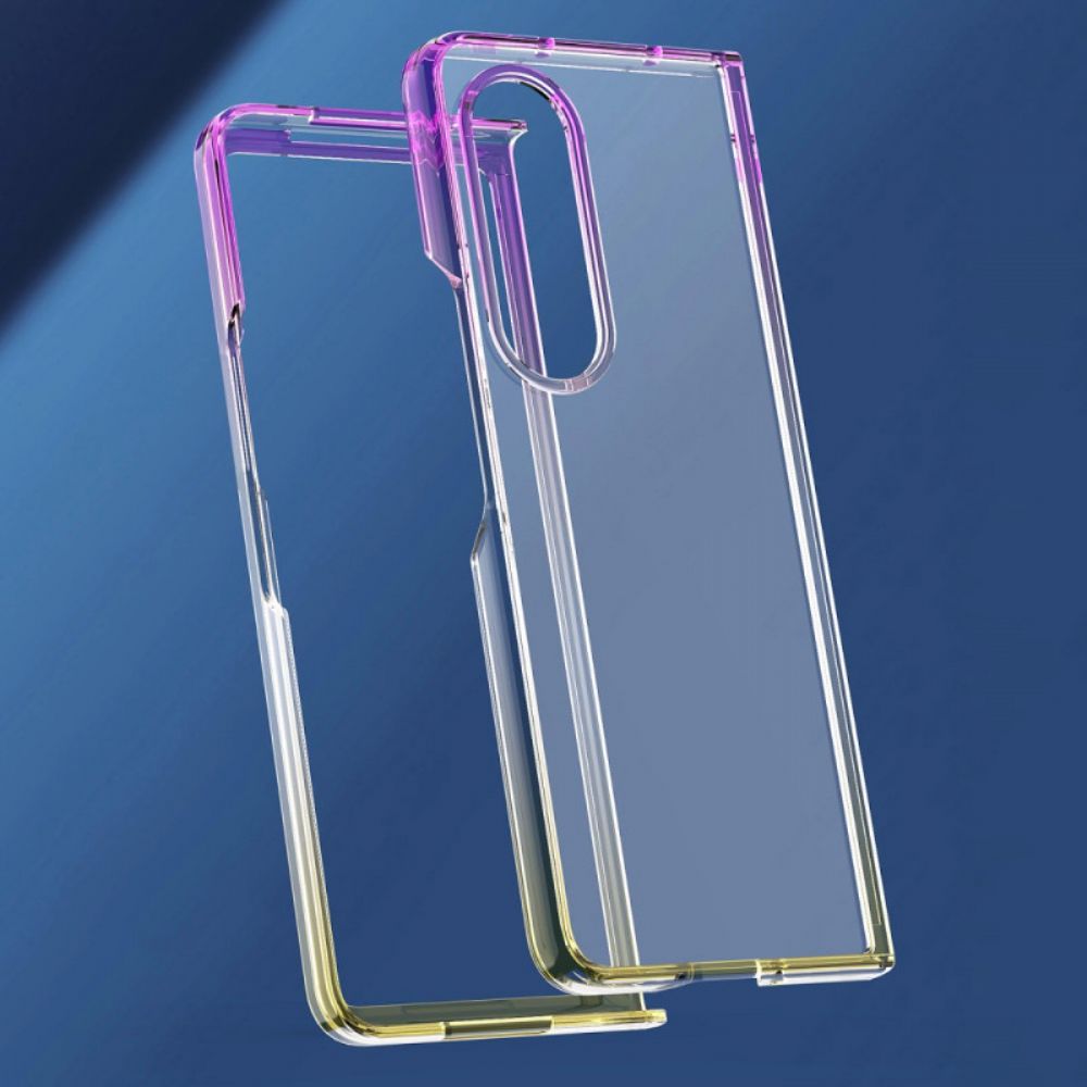 Handyhülle Für Samsung Galaxy Z Fold 3 5G Transparente Verlaufsfarbe