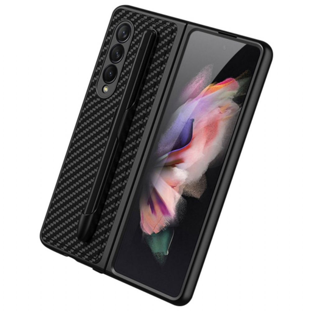 Hülle Für Samsung Galaxy Z Fold 3 5G Stifthalter Kohlefaser Gkk