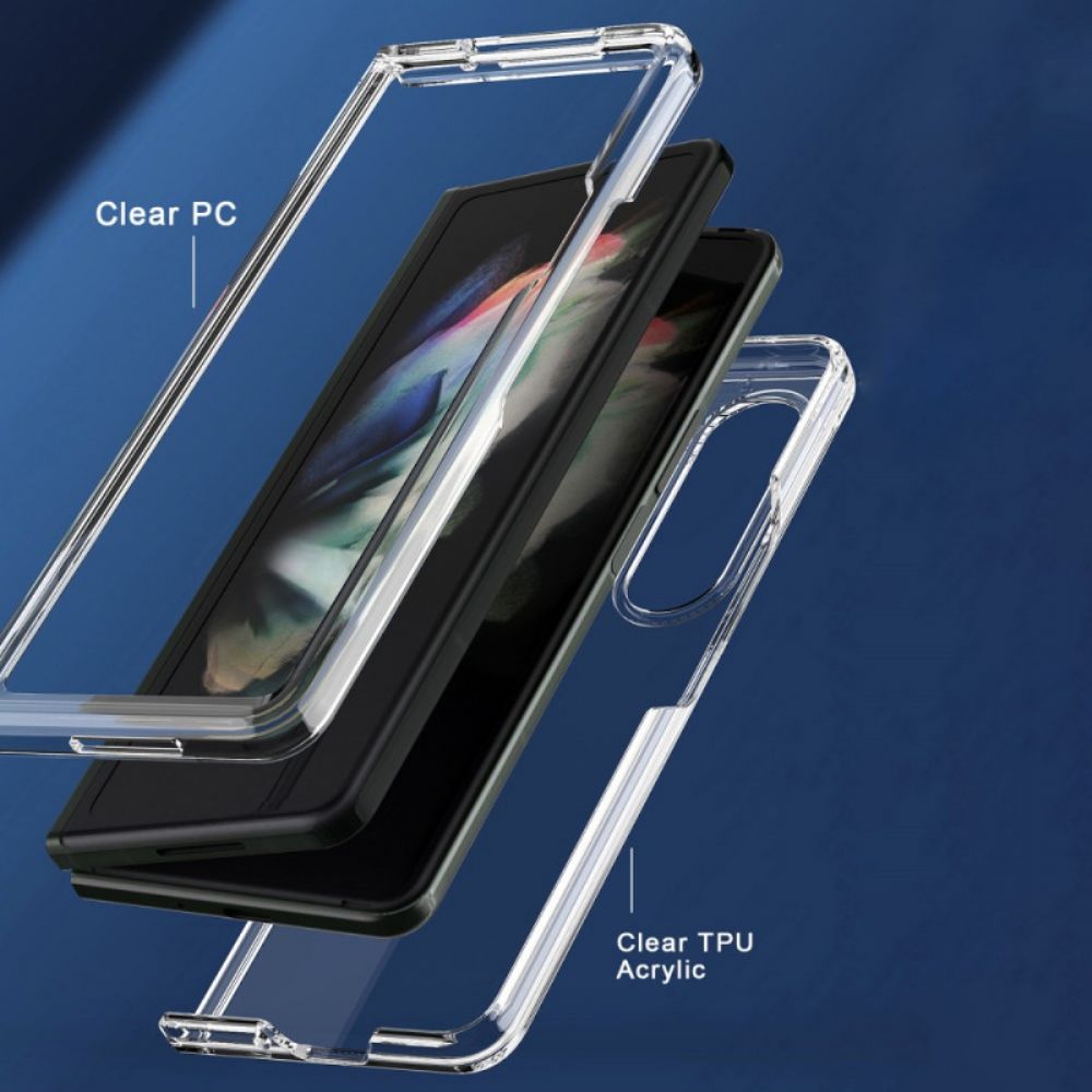 Hülle Für Samsung Galaxy Z Fold 3 5G Transparente Farbkanten