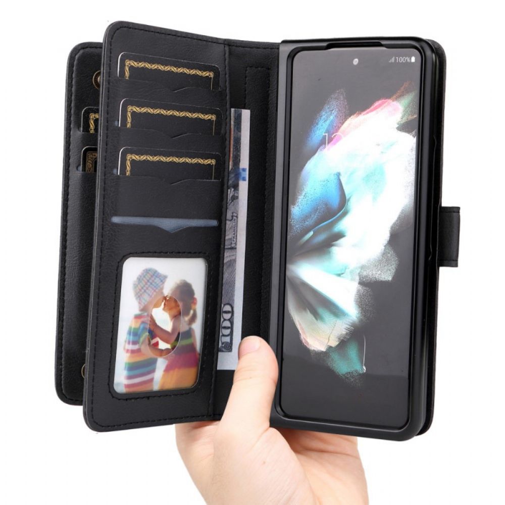 Lederhüllen Für Samsung Galaxy Z Fold 3 5G Multifunktionale Business-brieftasche