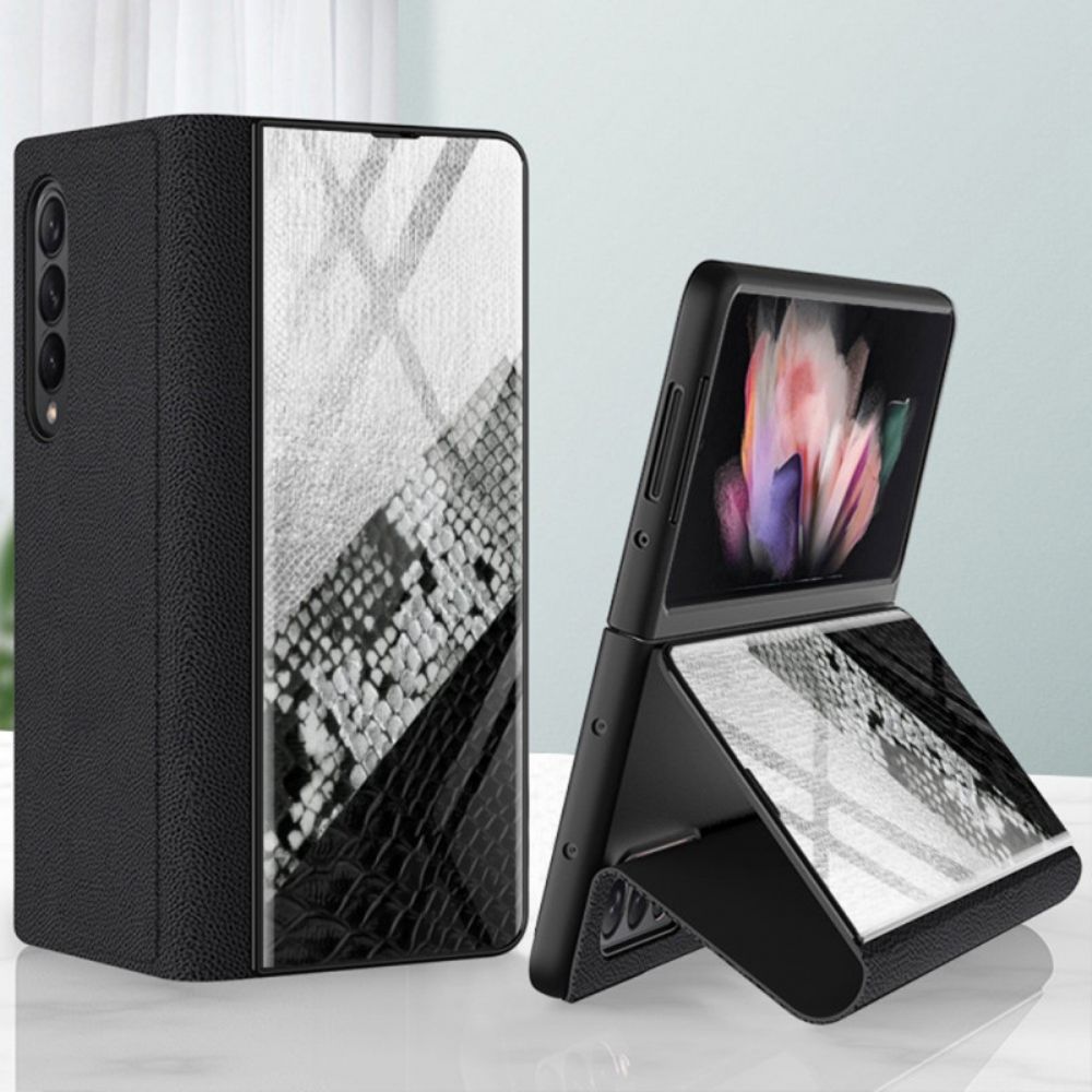 Schutzhülle Für Samsung Galaxy Z Fold 3 5G Flip Case Gehärtetes Schlangenglas