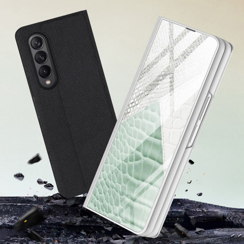 Schutzhülle Für Samsung Galaxy Z Fold 3 5G Flip Case Gehärtetes Schlangenglas