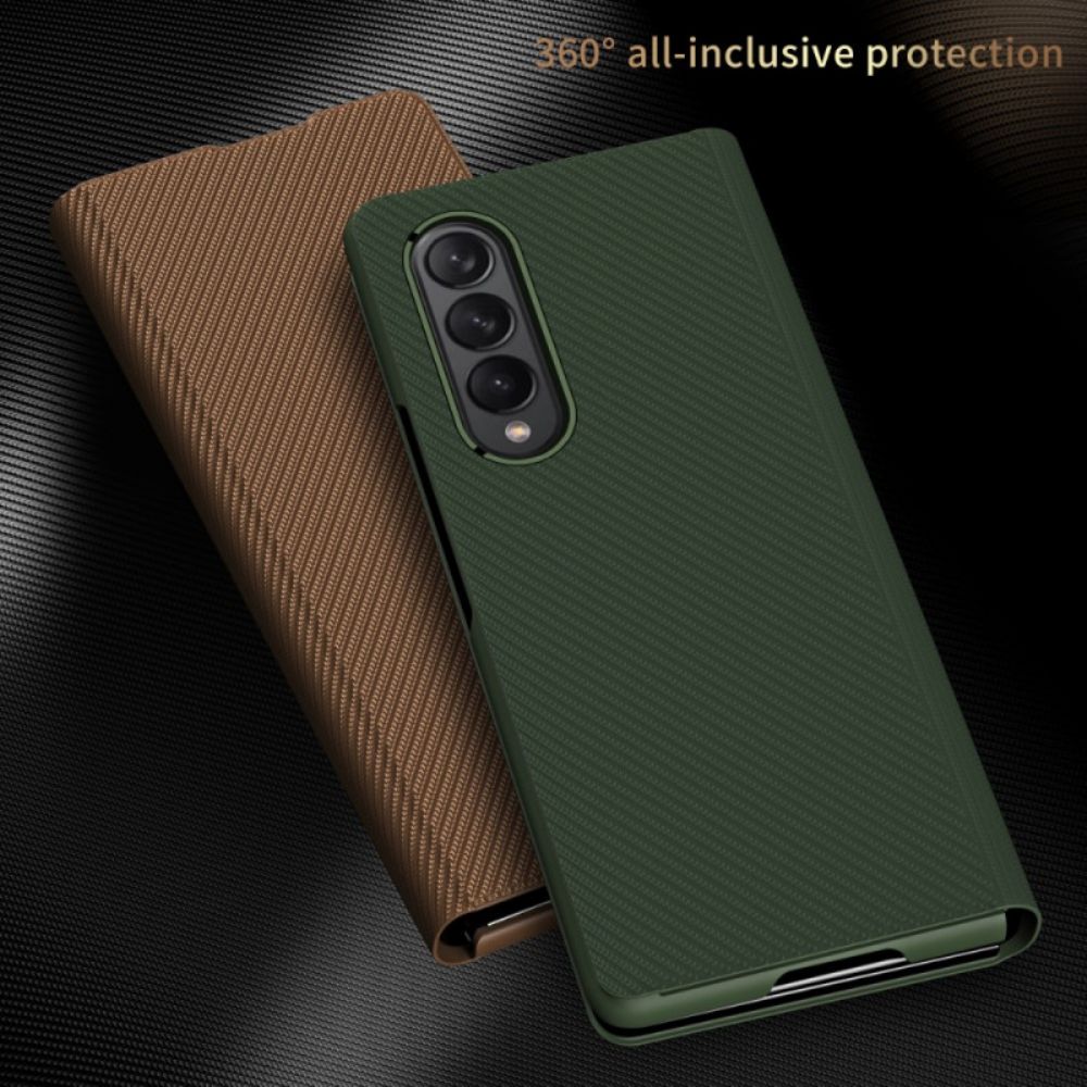 Schutzhülle Für Samsung Galaxy Z Fold 3 5G Flip Case Gestylte Karbonfaser