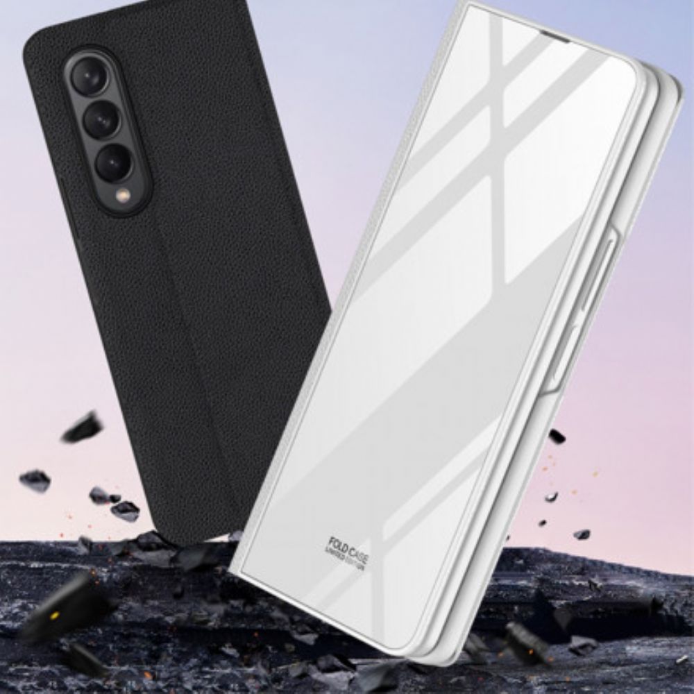 Schutzhülle Für Samsung Galaxy Z Fold 3 5G Flip Case Gkk Gewebtes Gehärtetes Glas