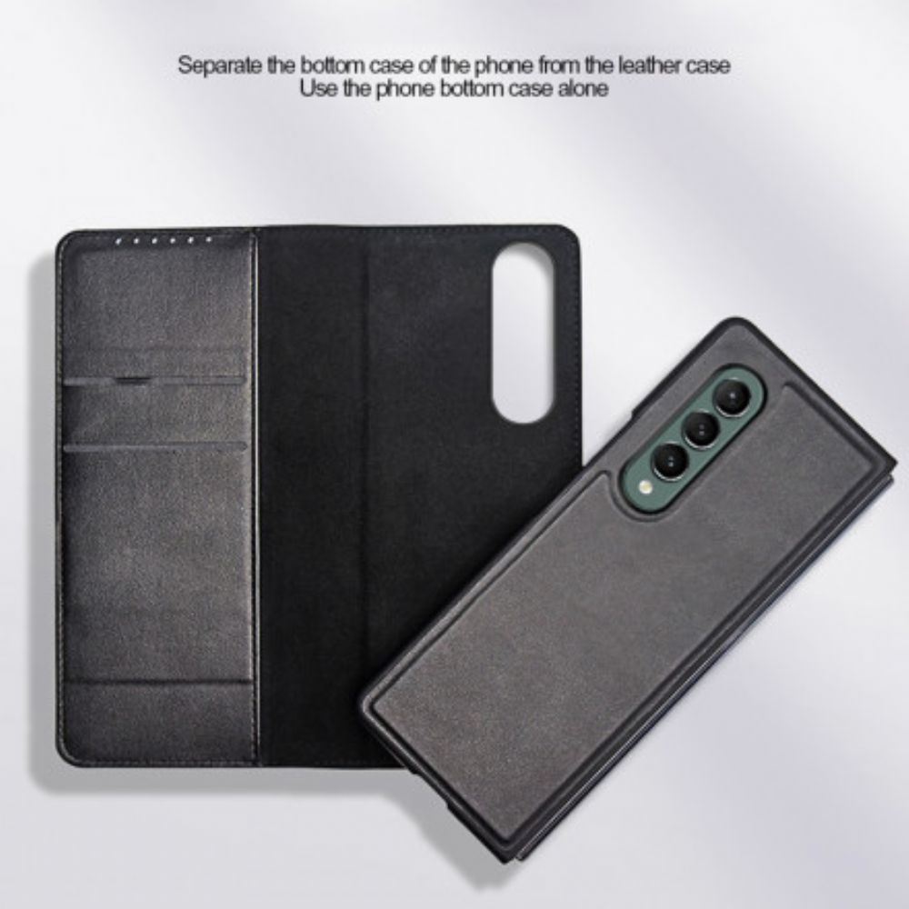 Schutzhülle Für Samsung Galaxy Z Fold 3 5G Flip Case Skin-touch-spaltleder