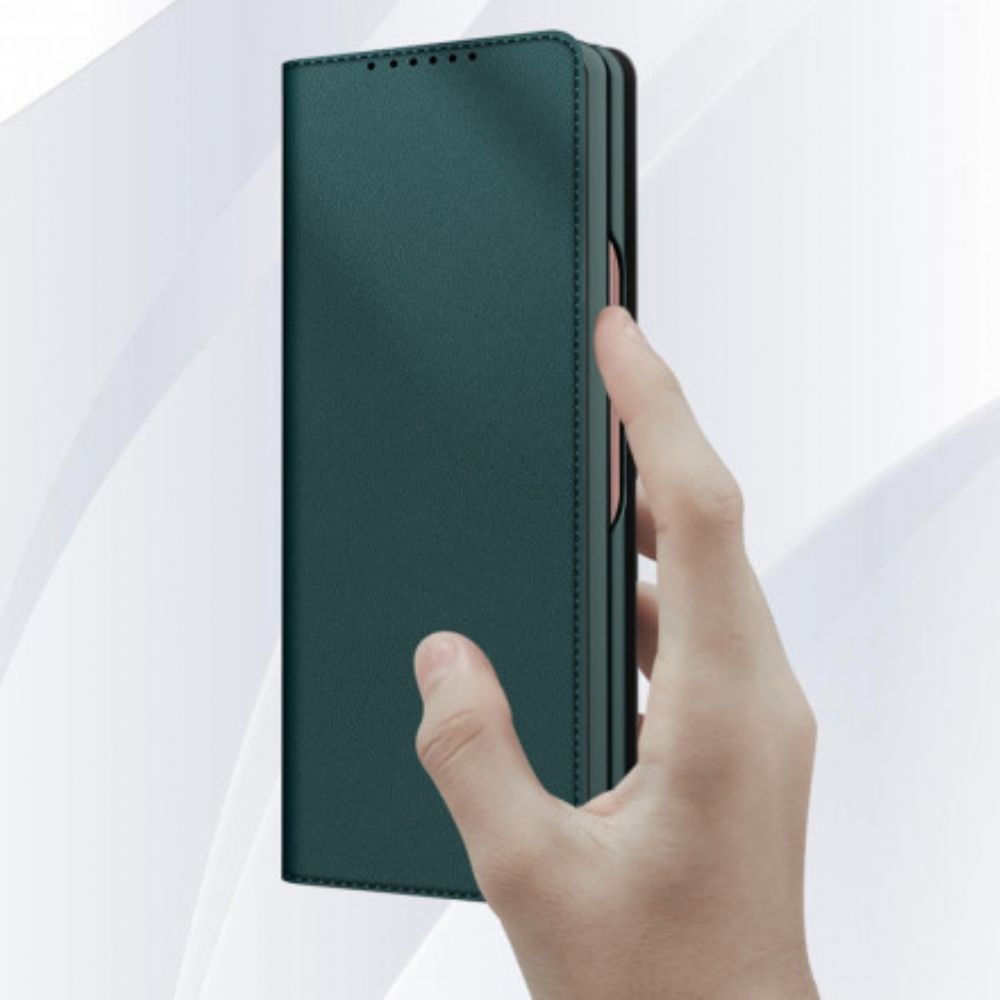 Schutzhülle Für Samsung Galaxy Z Fold 3 5G Flip Case Skin-touch-spaltleder