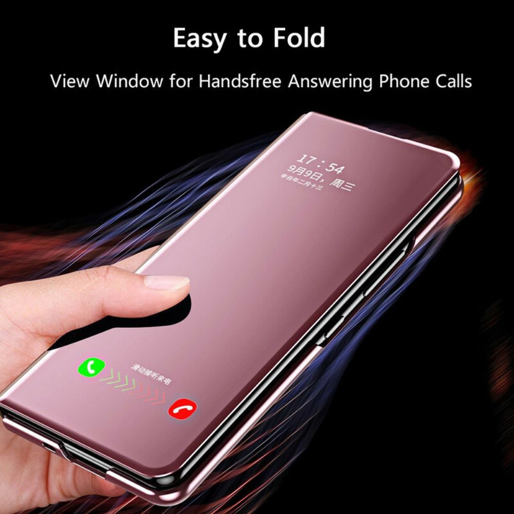 Schutzhülle Für Samsung Galaxy Z Fold 3 5G Flip Case Spiegelabdeckung