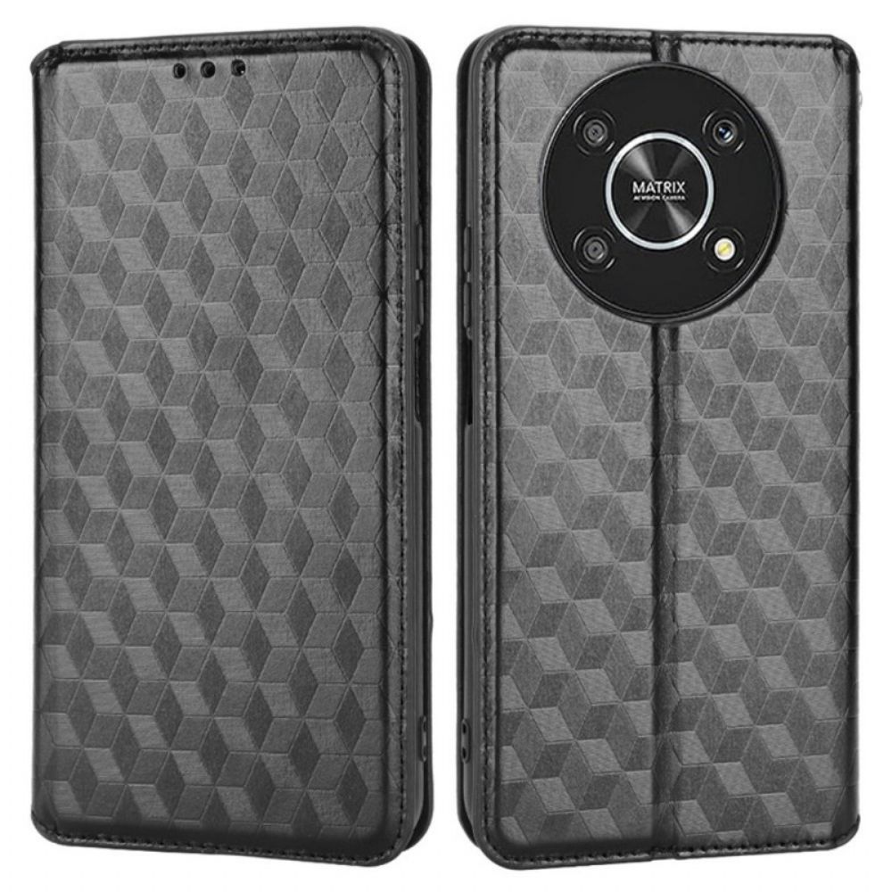 Schutzhülle Für Honor Magic 4 Lite 5G Flip Case Ledereffekt Mit 3d-textur