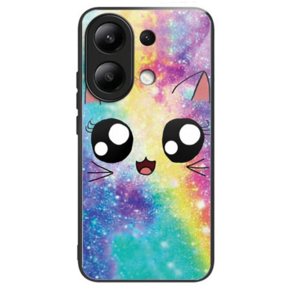 Hülle Für Xiaomi Redmi Note 13 4g Regenbogenkatze Gehärtetes Glas