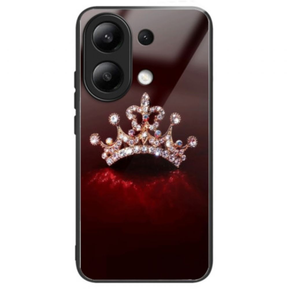 Hülle Xiaomi Redmi Note 13 4g Diamantkrone Aus Gehärtetem Glas