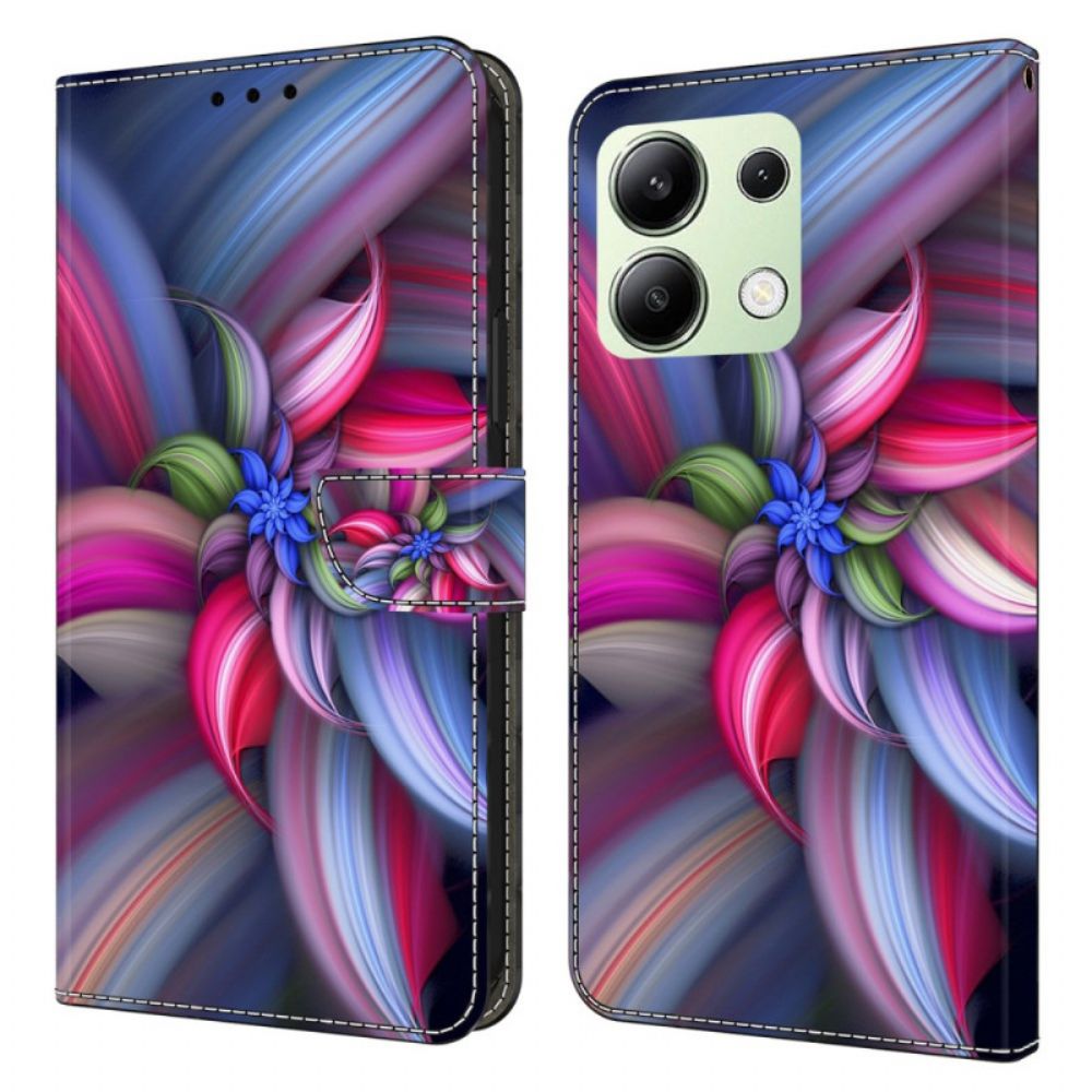 Lederhüllen Für Xiaomi Redmi Note 13 4g Bunte Blumen