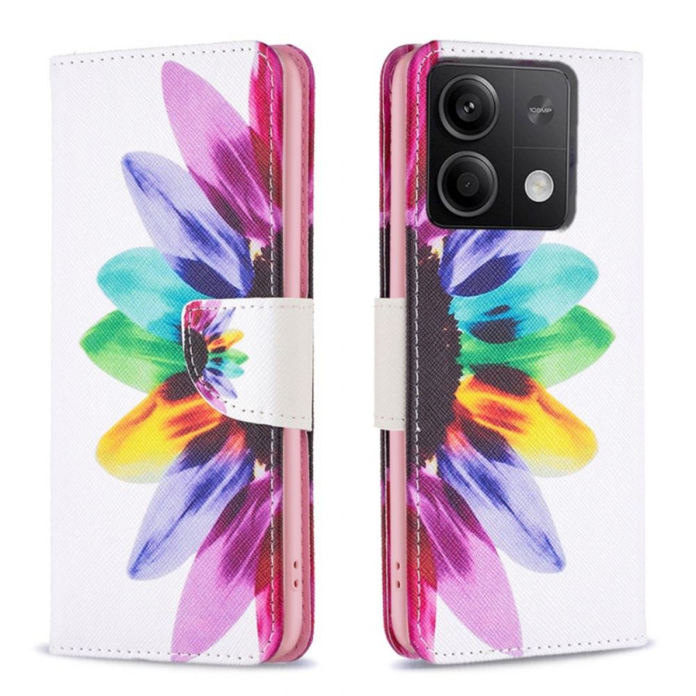 Lederhüllen Für Xiaomi Redmi Note 13 4g Sonnenblumenmuster