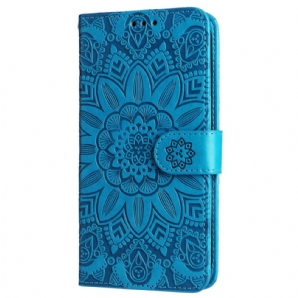 Lederhüllen Xiaomi Redmi Note 13 4g Blumenmandala Mit Riemen