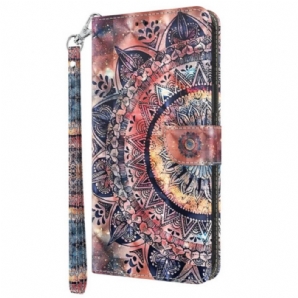 Lederhüllen Xiaomi Redmi Note 13 4g Buntes Mandala Mit Riemen