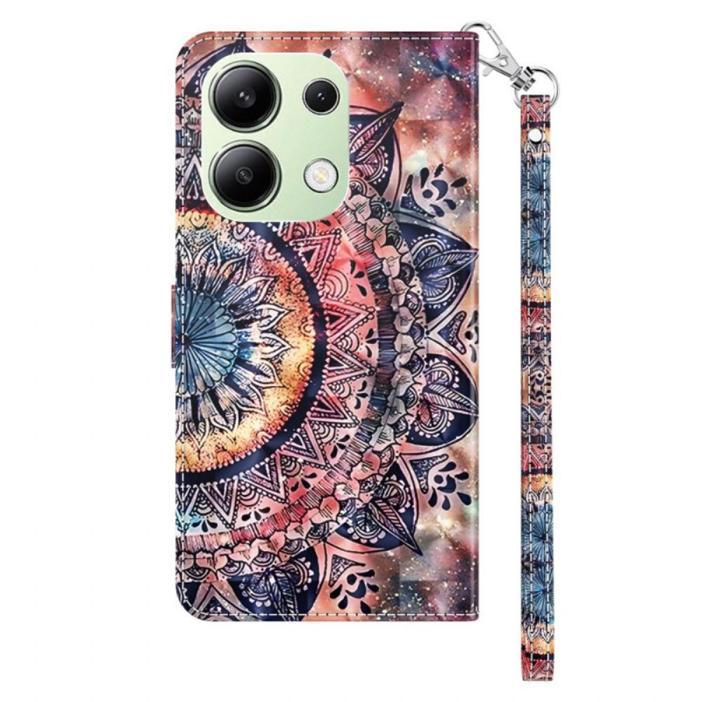 Lederhüllen Xiaomi Redmi Note 13 4g Buntes Mandala Mit Riemen