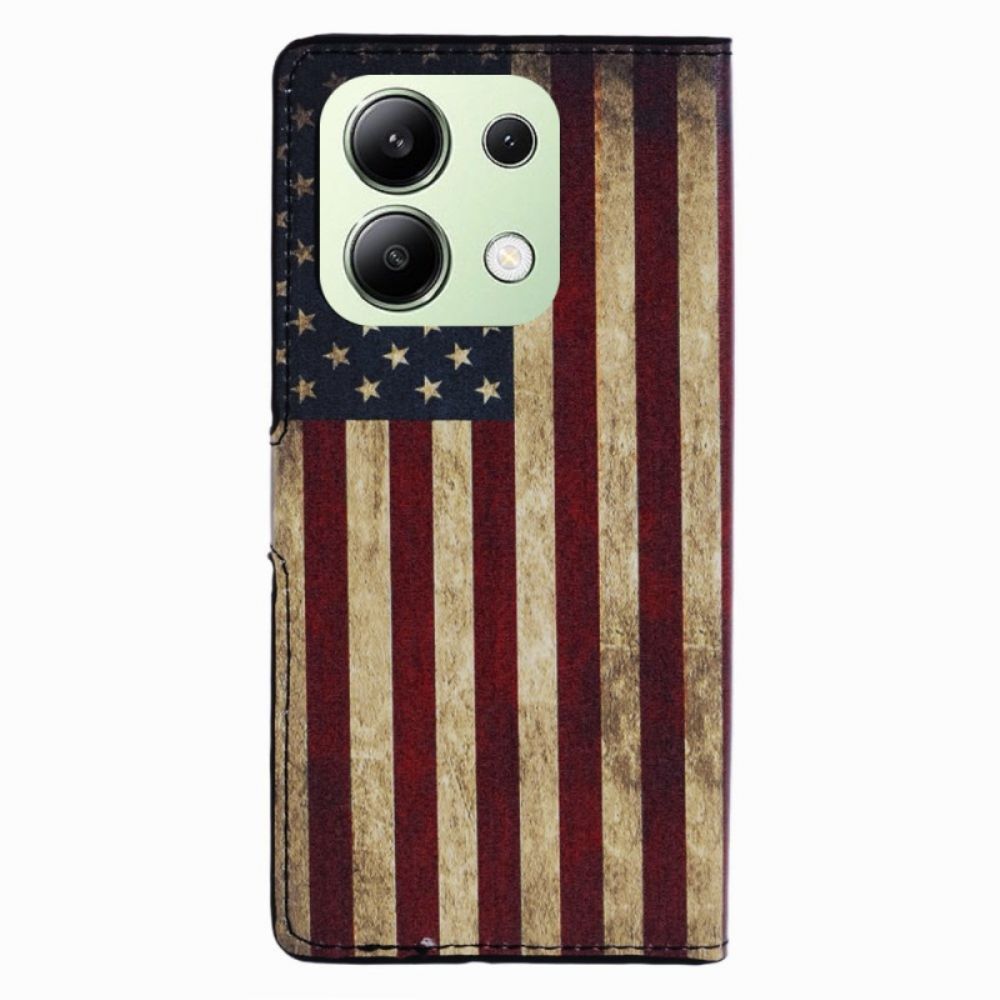 Lederhüllen Xiaomi Redmi Note 13 4g Handyhülle Amerikanische Flagge Im Vintage-stil