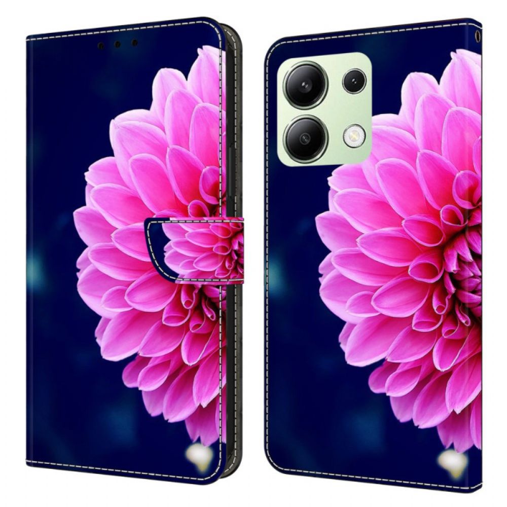 Lederhüllen Xiaomi Redmi Note 13 4g Rosa Blume