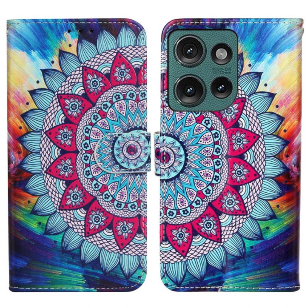 Lederhüllen Motorola Edge 50 Premium-mandala