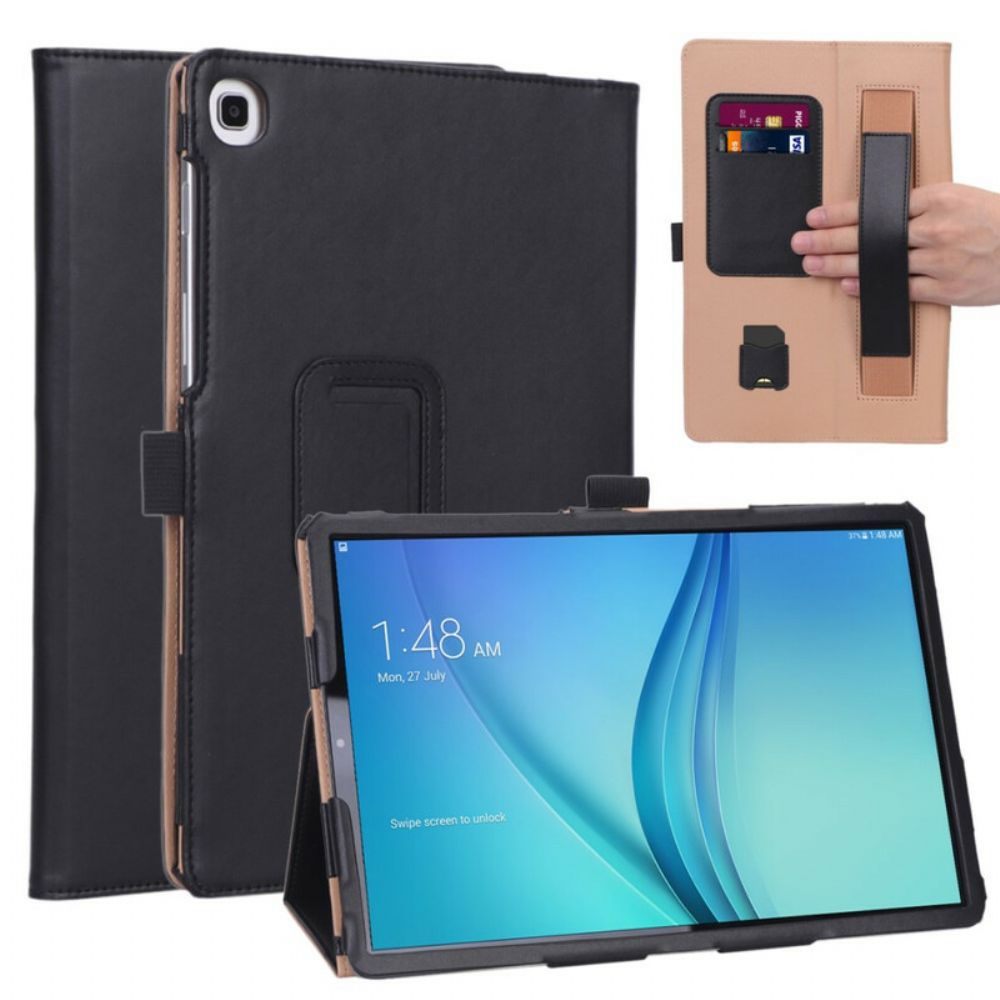 Case Für Samsung Galaxy Tab S5e Lederstil Mit Riemen