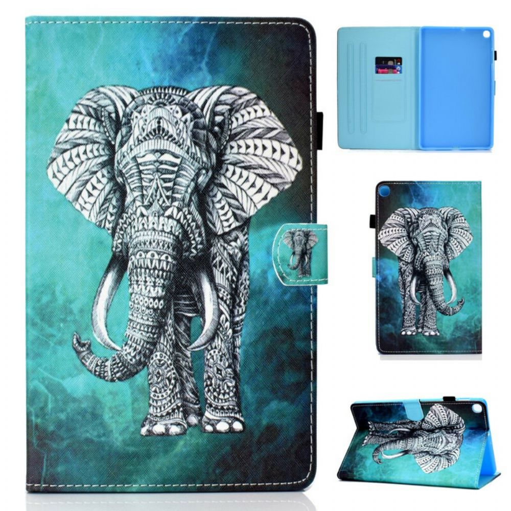 Flip Case Für Samsung Galaxy Tab S5e Stammes-elefant