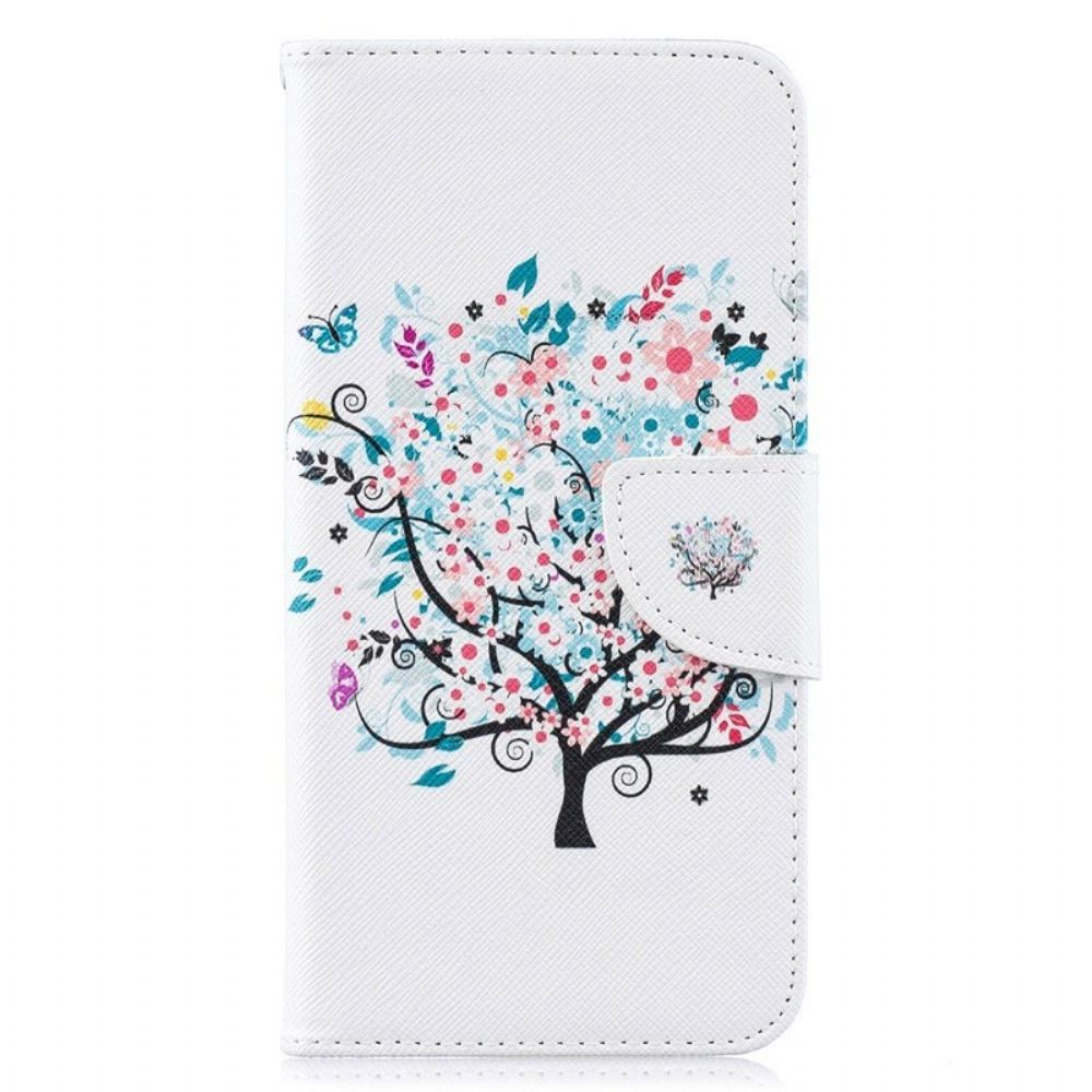 Flip Case Für Samsung Galaxy A10 Blumiger Baum