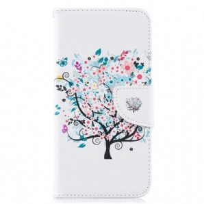 Flip Case Für Samsung Galaxy A10 Blumiger Baum