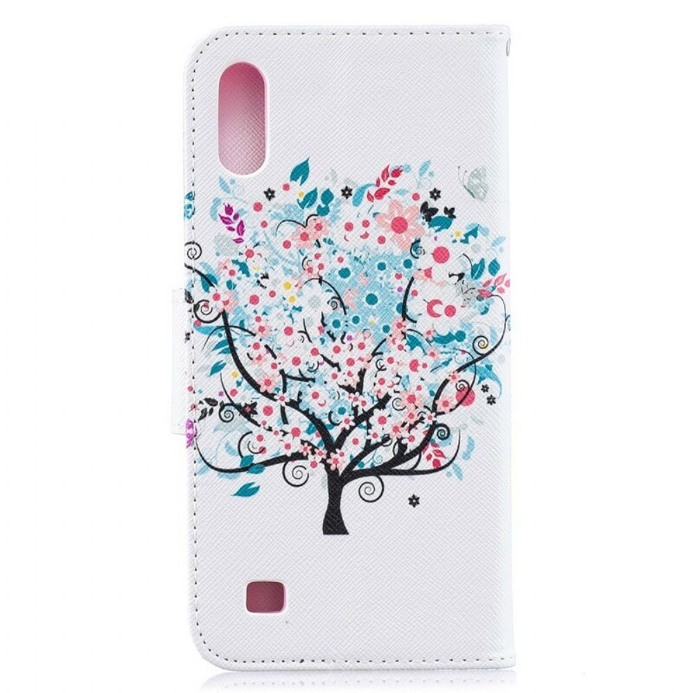 Flip Case Für Samsung Galaxy A10 Blumiger Baum