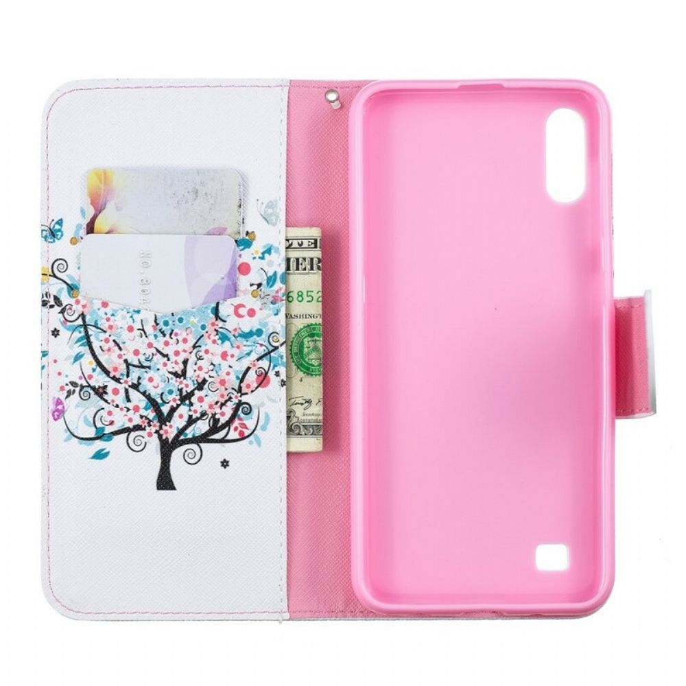 Flip Case Für Samsung Galaxy A10 Blumiger Baum